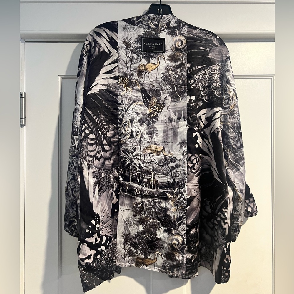 AllSaints Casi Gene Printed Kimono - Sz. UK 16/US 12 - Picture 9 of 16